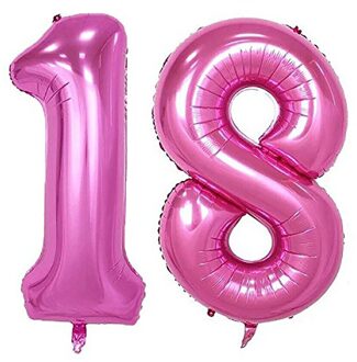 Ballon 18th Verjaardag 40 Inch Giant Folie Ballon Verjaardag Decor Voor Party Gd Thuis Party Decorations Snelle Рождество roze