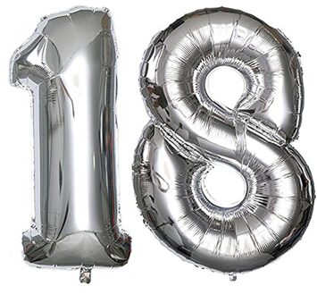 Ballon 18th Verjaardag 40 Inch Giant Folie Ballon Verjaardag Decor Voor Party Gd Thuis Party Decorations Snelle Рождество zilver