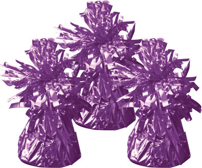 Ballon gewichtje - 3x - paars - 170 gram - helium ballontrosje