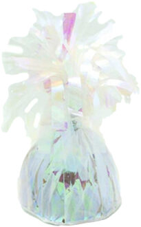 Ballon gewichtjes glitter wit iriserend 170gr
