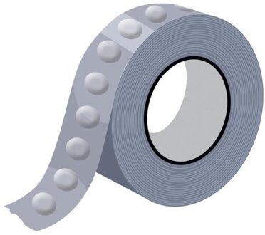 Ballon Plakkers Op Rol (100st) Wit - Transparant