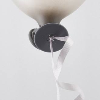 Ballon Sluiters Met Lint Zilver (100st) Zilver - Grijs