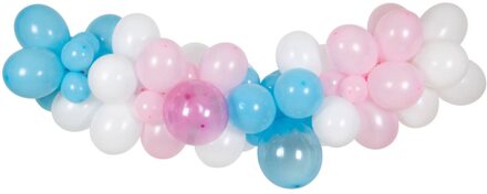Ballonboog Blauw/Roze Boy and Girl (66 ballonnen) Multikleur - Print