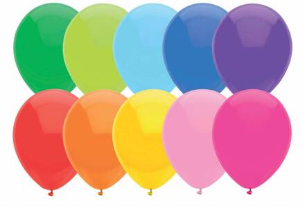 Ballonnen 100 stuks mix kleuren 25cm Multikleur - Print