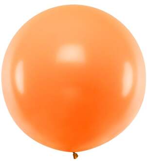 Ballonnen 1m, rond, Pastel oranje