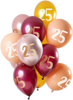 Ballonnen 25 Jaar Roze 30cm 12st