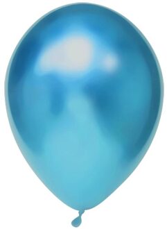 Ballonnen 30 Cm 100 Stuks Blauw/chroom