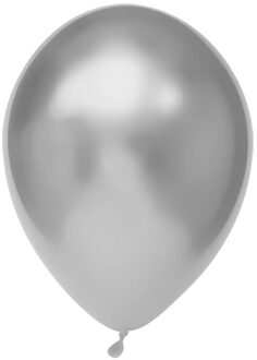 Ballonnen 30 Cm 50 Stuks Zilver/chroom Zilverkleurig