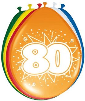 Ballonnen 80 jaar Multikleur