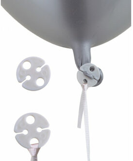 Ballonnen afsluit lintjes en clips - wit - 100x stuks - feestartikelen - geen zeer vingers meer