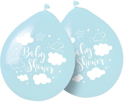 ballonnen babyshower 30 cm latex blauw 8 stuks