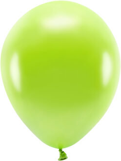 Ballonnen bio afbreekbaar - 100x - limegroen - Milieuvriendelijk - Ballonnen