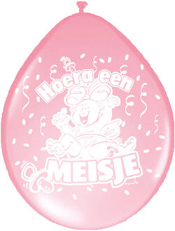 Ballonnen geboorte meisje Roze