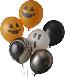 Ballonnen Halloween Pumpkin Night (6st) Multikleur - Print
