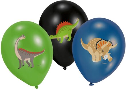 Ballonnen Happy Dinosaurs 27,5 Cm Latex 6 Stuks Multikleur