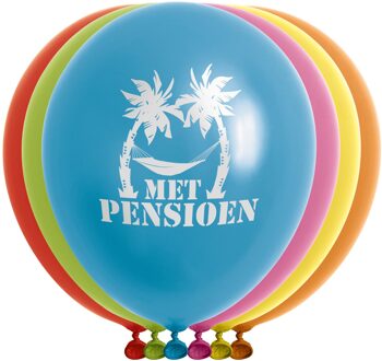 Ballonnen Met Pensioen - 12 stuks Multikleur - Print