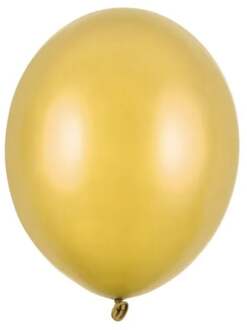 Ballonnen Metallic Strong goud - 30 cm - 10 stuks