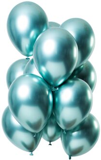 Ballonnen Mirror Effect 33 Cm Latex Groen 12 Stuks