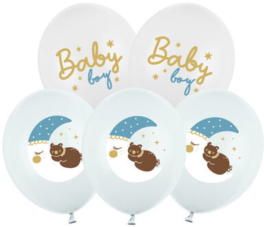 Ballonnen Mix Baby Boy (6st) Blauw