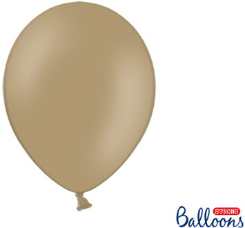 Ballonnen Pastel Cappuccino - 10 Stuks Bruin - Kastanje