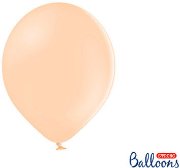 Ballonnen Pastel Peach - 10 Stuks Rood - Zalm, Geel - Beige - Creme, Roze