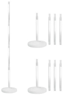 Ballonnen pilaren set 2x - ballonnenzuil - 120 cm - feestversiering - kunststof