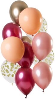 Ballonnen Rich Ruby 30 Cm Latex 12 Stuks Multikleur