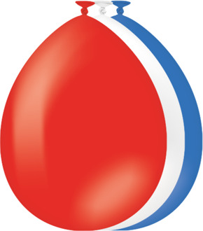 Ballonnen Rood-Wit-Blauw (50st) Multikleur - Print