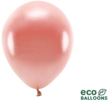 Ballonnen Rose Goud Metallic Premium Organic (10st) Roze, Goud - Brons