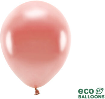 Ballonnen Rose Goud Metallic Premium Organic (10st) Roze, Goud - Brons