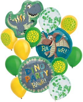 Ballonnen Set Dino (14-delig) Groen