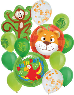 Ballonnen Set Jungle (14-delig) Groen
