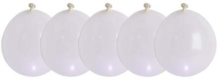 Ballonnen wit met led-licht 5 stuks