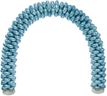 Ballonnenboog Met Folieballonnen Rond Lichtblauw