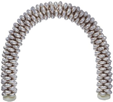 Ballonnenboog Met Folieballonnen Rond Zilver Zilver - Grijs