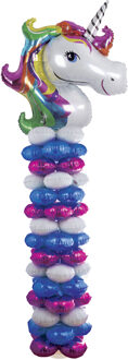 Ballonnenpilaar Eenhoorn (210cm) Multikleur - Print