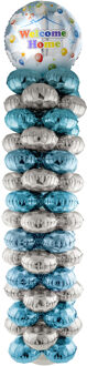 Ballonnenpilaar Welcome Home (160cm) Multikleur - Print