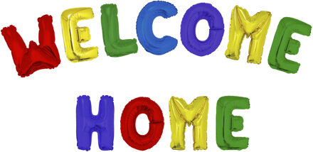Ballonnenset 'Welcome Home' Multikleur - Print