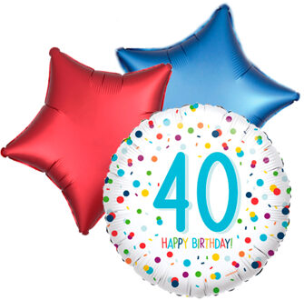 ballontoefje confetti 40ste verjaardag