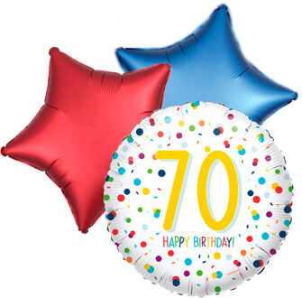 ballontoefje confetti 70ste verjaardag