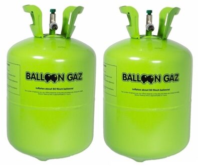 Balloon Gaz 2x Wegwerp helium tank voor 50 ballonnen
