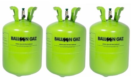 Balloon Gaz 3x Wegwerp helium tank voor 50 ballonnen