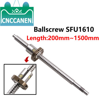 Ballscrew RM1610 SFU1610 Length 200 300 400 450 500 600 700 750 800 900 1000 1100 1200 1500mm End Support & Ballnut Housing CNC