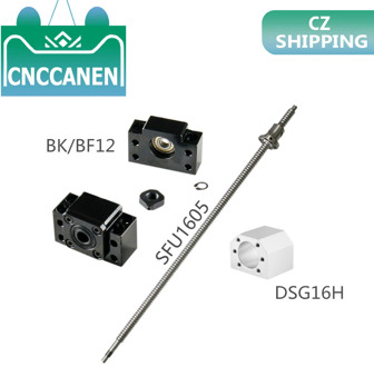 Ballscrew SFU1605 250mm 300 350 500 600 1000 1200 1500 1550mm Ball Screw RM 1605 End Machined & BK/BF12 & Ballnut Housing CNC