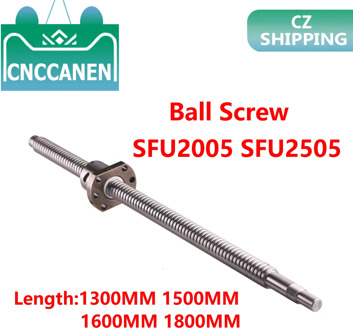 Ballscrew SFU2005 SFU2505 1300MM 1500MM 1600MM1800MM With Ballnut Ball Screw RM 2005 RM2505 End Machined CNC