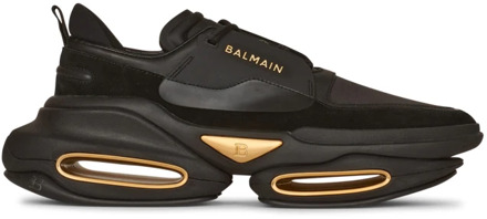 Balmain B-Bold sneakers van leer en suède Balmain , Multicolor , Heren - 43 Eu,47 Eu,42 Eu,41 Eu,40 Eu,44 Eu,46 Eu,45 EU
