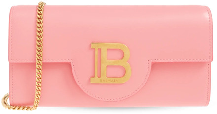 Balmain ‘B-Buzz’ portemonnee met ketting Balmain , Pink , Dames - ONE Size