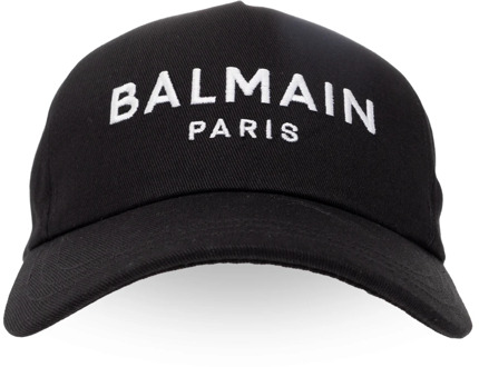 Balmain Baseballpet met logo Balmain , Black , Heren - ONE Size