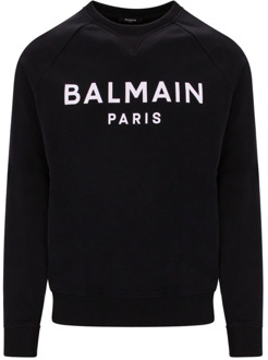 Balmain Bedrukt logo sweatshirt Balmain , Black , Heren - L,Xs