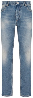 Balmain Blauwe gewassen vintage denim jeans Balmain , Blue , Heren - W29,W32,W33,W36,W30,W34,W31,W28